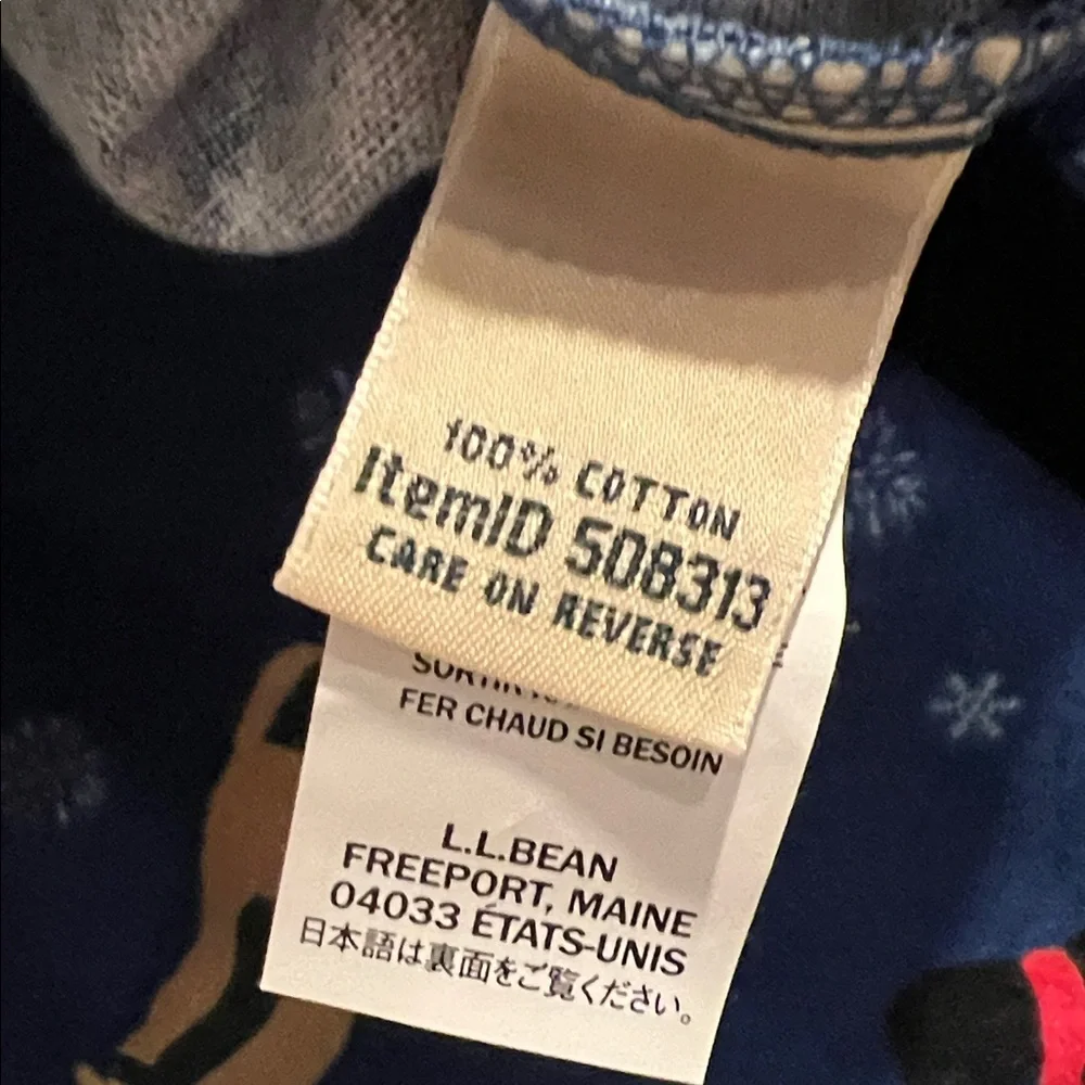 L.L. Bean Light Blue and Navy Pajama Set - Picture 9 of 10